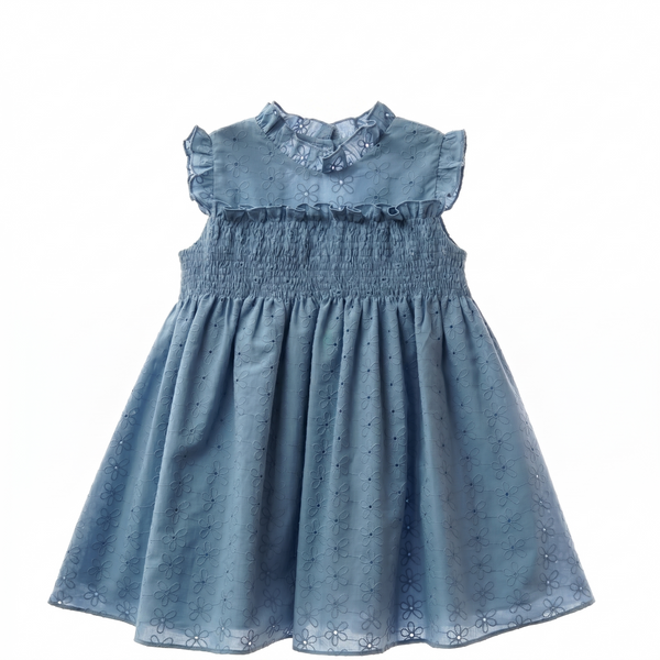GIRLS EYELET EMBROIDERY DRESS SUELTAS