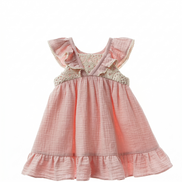 GIRLS CROCHET KNIT GAUZE DECORACION