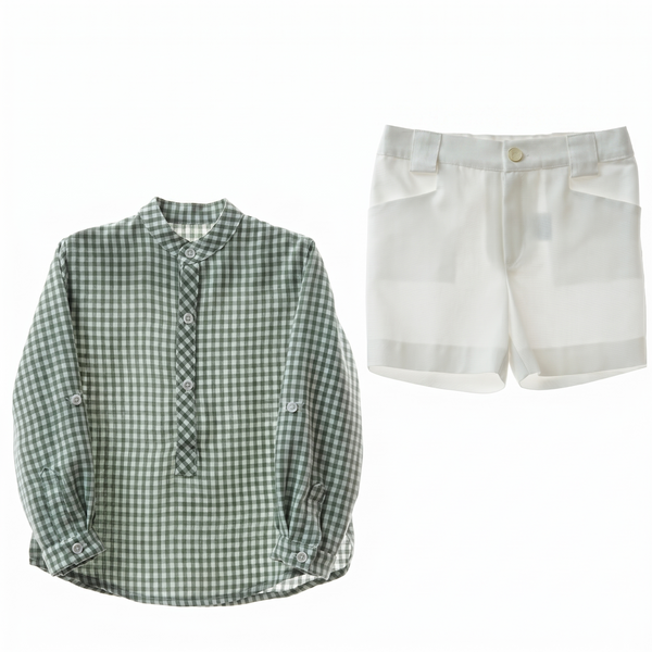BOYS VICHY SHIRT AND SHORT 2P ANFORA