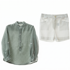 BOYS VICHY SHIRT AND SHORT 2P ANFORA