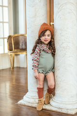 BABY AUTUMN BLOUSE WITH KNITTED ROMPER SET CRETONA
