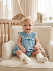 GIRLS FLORAL SHORT DRESS WITH BLOOMER 2P SET RAVENA