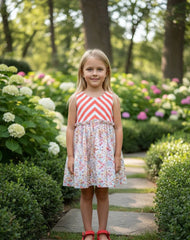 VESTIDO NIÑA ESTAMPADO LIBERTY Y RAYAS TARIFA