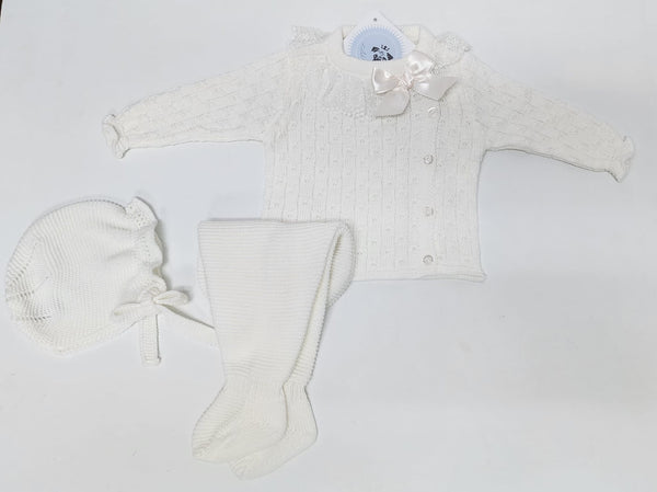 NEWBORN RECOGIDAS LACE COLLAR 3P SET