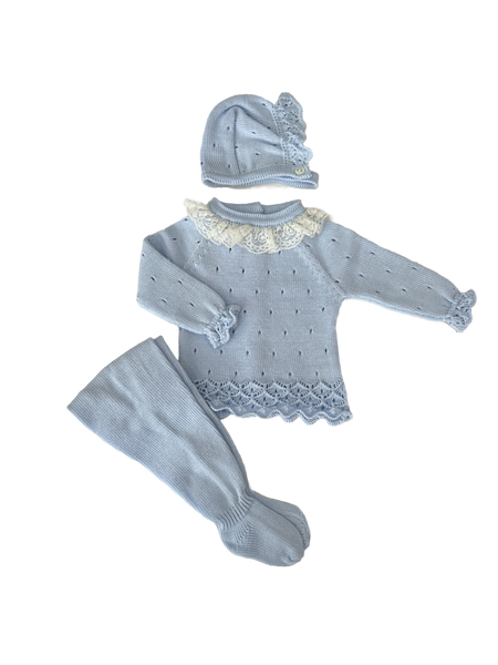 Newborn collar ruffle and rhombus  details set 3p