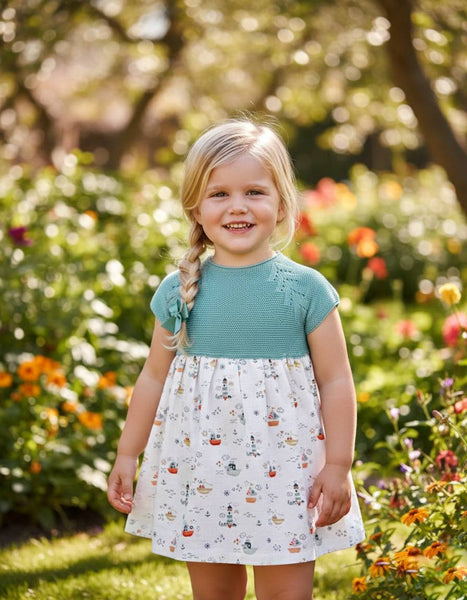 VESTIDO DE NIÑA DE COSAS MARINAS