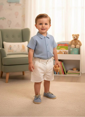 BOY LINEN SHIRT AND CLASSIC SHORT 2P
