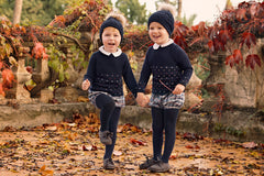BOYS KNITTED SWEATER  AND SQUARED TROUSERS 2P SET