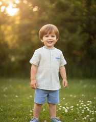 BOY SPRING STRIPES SHIRT SET