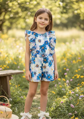 GIRLS DAISY PRINT ROMPER
