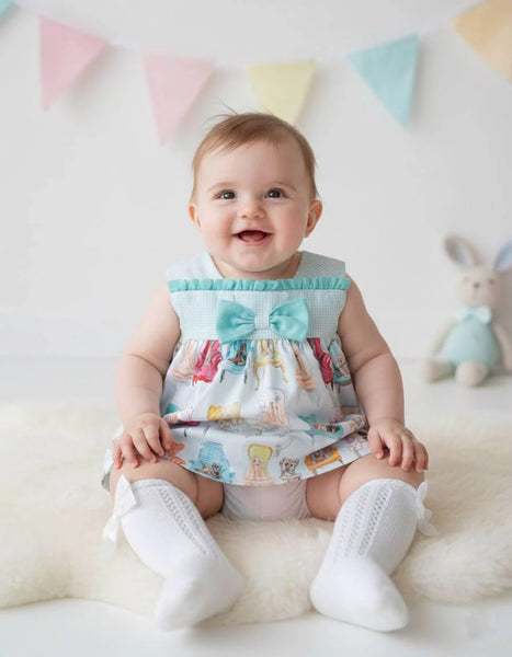 BABY DOG ON THE CHAIR SHORT DRESS TAURO