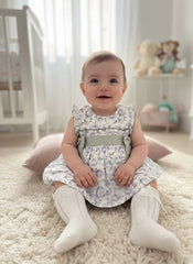 BABY FLORAL SLEEVELESS SHORT DRESS SET SAGITARIO