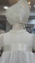 CHRISTENING LONG GOWN WITH BONNET 2P