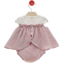 BABY GAUZE SHORT DRESS SET LA CALETA