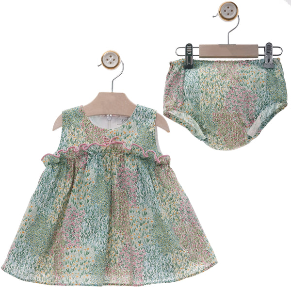 BABY GIRLS LITTLE FLORAL SHORT DRESS SET LAGUNA