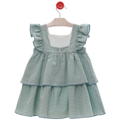 GIRLS GINGHAM LAYERED DRESS ZAHARA