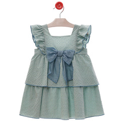 GIRLS GINGHAM LAYERED DRESS ZAHARA