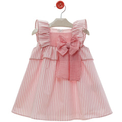 GIRLS STRIPES WITH BIG BOW DRESS NERJA