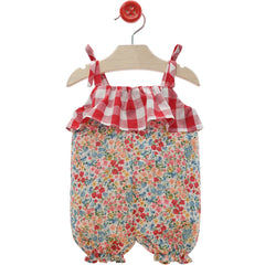 BABY LIBERTY AND PLAID ROMPER TRAFALGAR