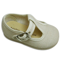 Pepito t-strap  linen shoes