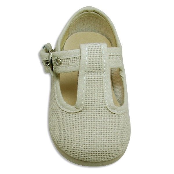 Pepito t-strap  linen shoes