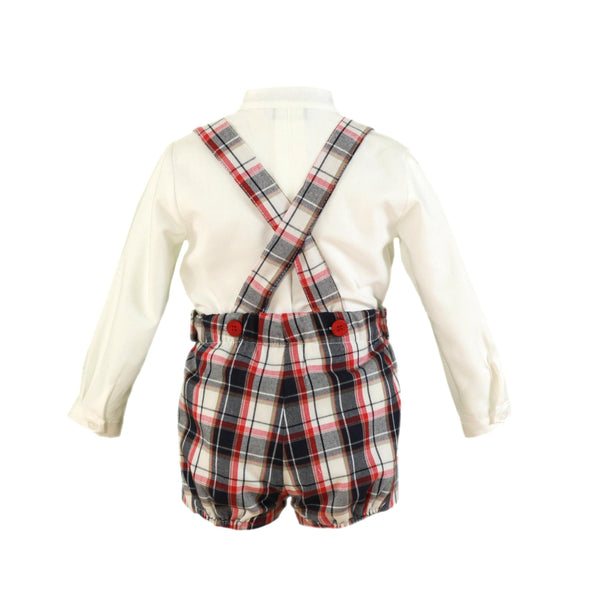 BOY'S CHECK SUIT WITH STRAPS