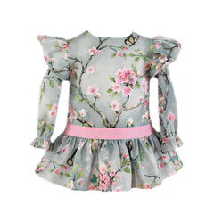 BABY DRESS PINK FLOWERS AND BUTTERFLIES