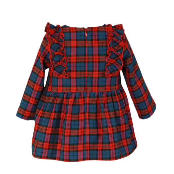 BLUE-RED CHECK BABY DRESS