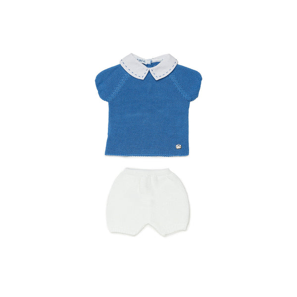 BABY KNIT WITH WHITE COLLAR 2P SET