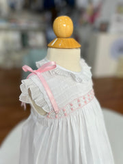 BABY PLEATED PUNTO SMOCK LONG DRESS