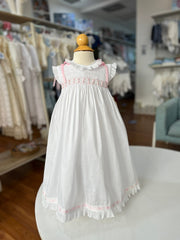 BABY PLEATED PUNTO SMOCK LONG DRESS