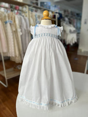 BABY PLEATED PUNTO SMOCK LONG DRESS