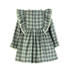 GIRL'S GRAY CHECK DRESS