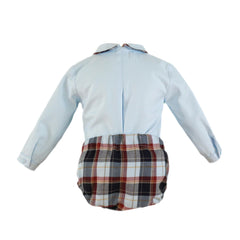 BABY BOY'S SET CHECK BLOOMERS