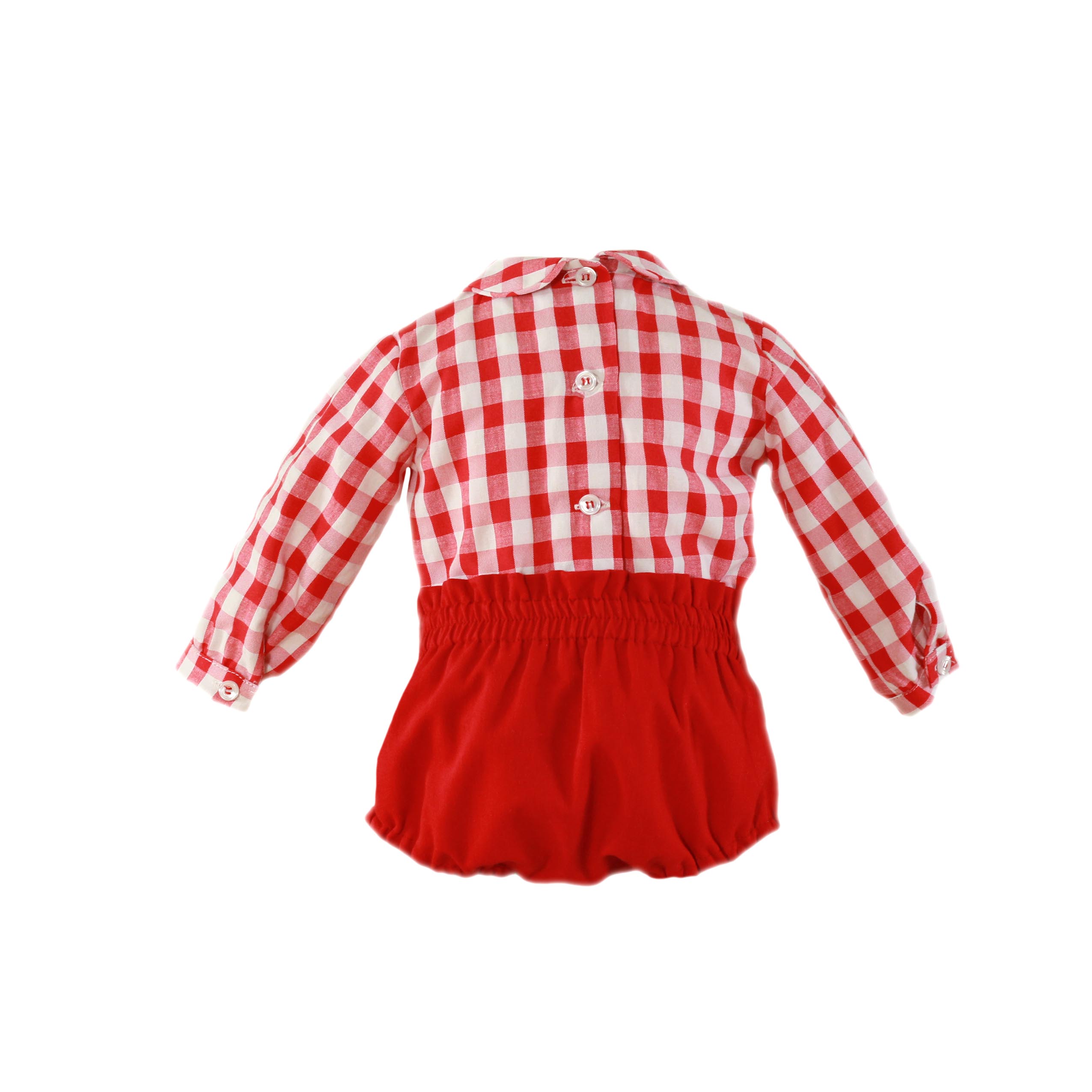 BABY BOY RED PLAID LONG SLEEVE SHIRT WITH SHORT PANTS RED SET Lilileyba