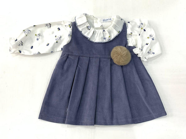 BABY GIRLS DRESS WITH BUNNY SHIRT