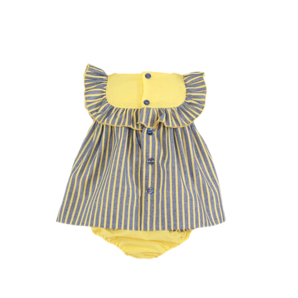 STRIPES SHORT DRESS WITH BLOOMERS