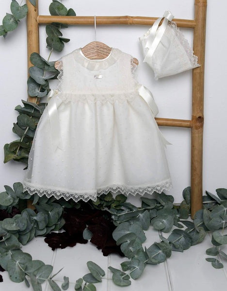 ORGANZA CEREMONY BABY DRESS WITH HOOD