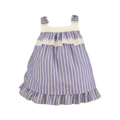 BABY SLEEVELESS STRIPES SHORT DRESS