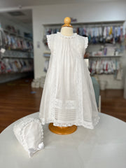 ISABEL WHITE CHRISTENING DRESS WITH HOOD