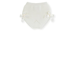 Soft knit bloomer with bows