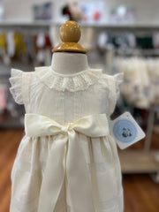 Traditional baptism gown sleeveless and lace 2p