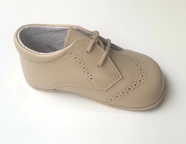 Baby boys soft lace up booties