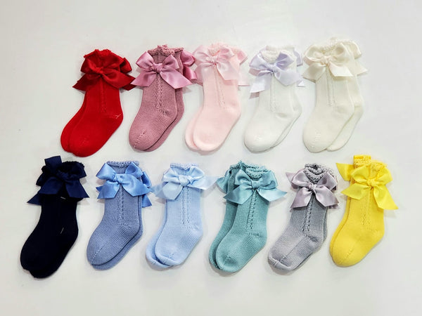 Baby Girls ver  bow  socks