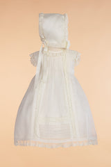 ISABEL IVORY CHRISTENING DRESS WITH HOOD