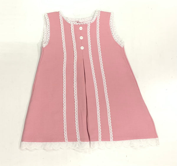 Baby Girls Dress Puntilla buttons