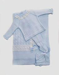 Newborn 3p set lace collar