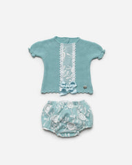 Baby girls floral lace bloomer 2p set
