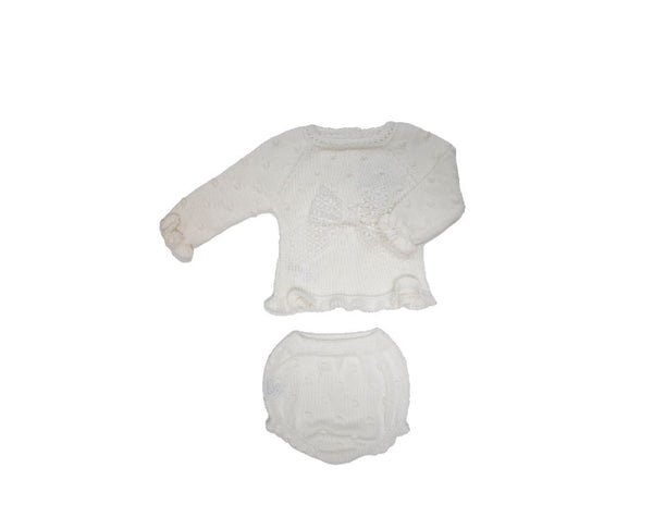 Baby girls dots and lace bow  2p set