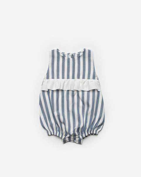 Baby wide stripes and ruffle romper